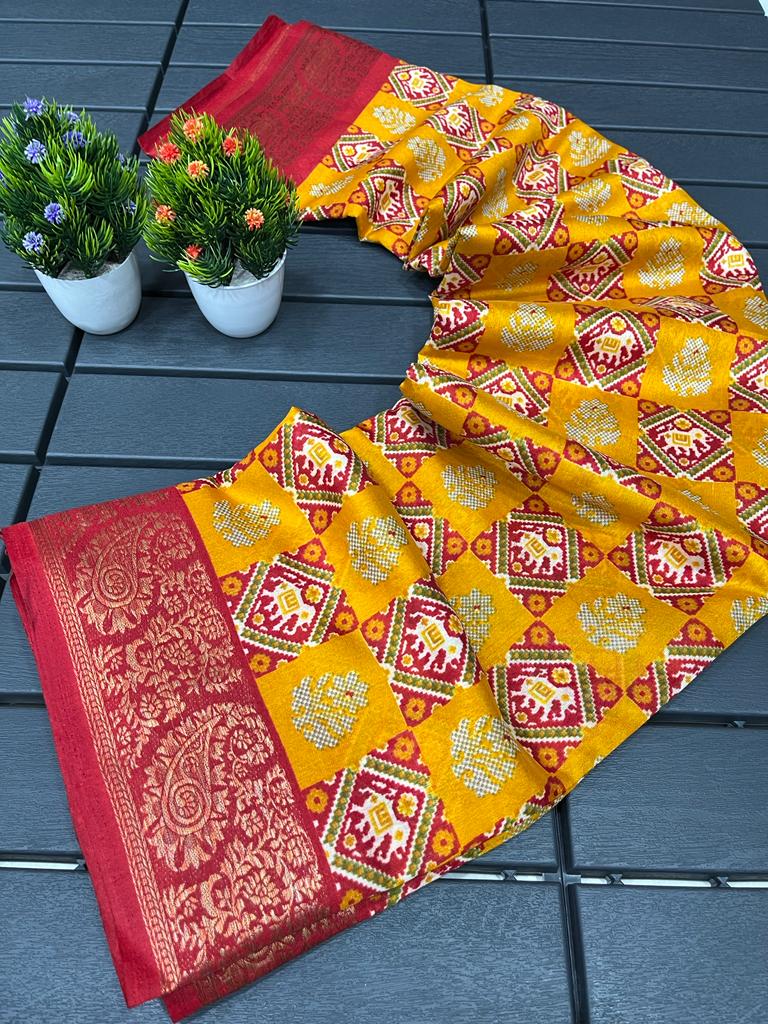 Wow Patola Printed Designer Non Catalog Sarees